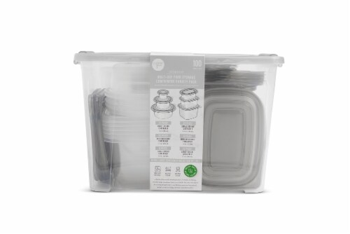Core Home Food Storage Set - Light Grey Perspective: front