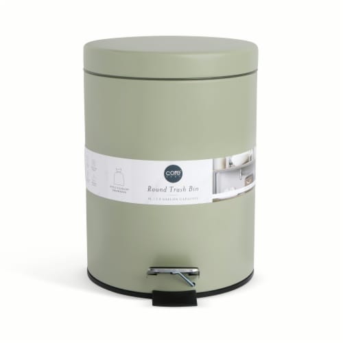 Core™Home Round Stainless Steel Trash Can - Green Perspective: front
