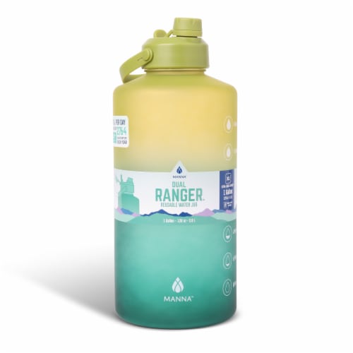 Manna Dual Lid Bottle - Ombre Green, 1 gal - Smith