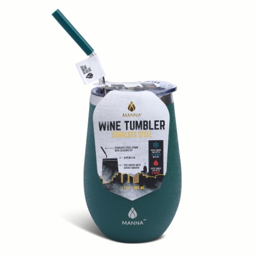 Manna Wine Tumbler - Green Perspective: front