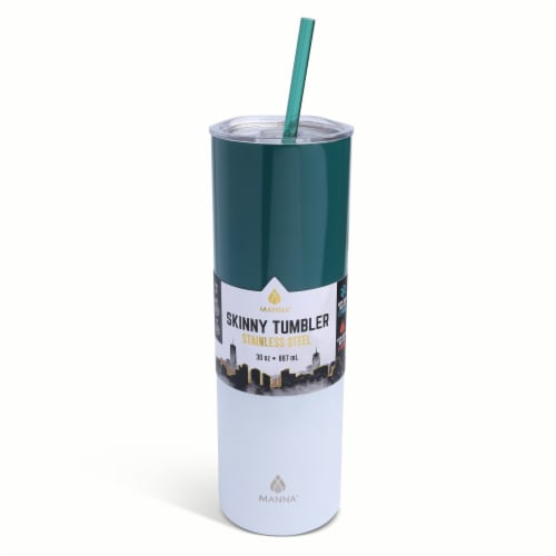 Manna Skinny Tumbler - Green Perspective: front