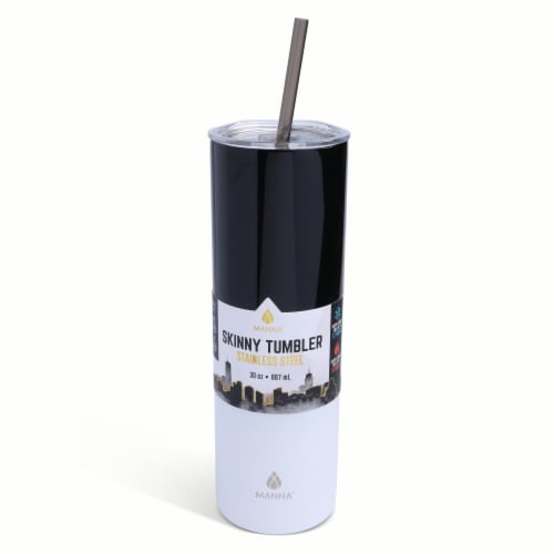 Manna™ Stainless Steel Skinny Tumber - Black Ombre Perspective: front