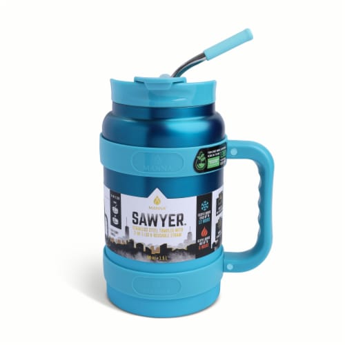 Manna Sawyer Bottle - Peacock Blue Perspective: front