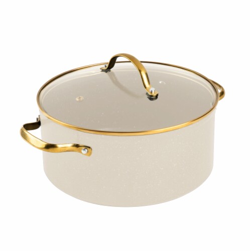 Core Kitchen 5 Qt Constellation Dutch Oven Cream Perspective: front