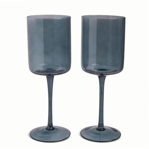 Core Home Wine Glass Set- Gray Perspective: front