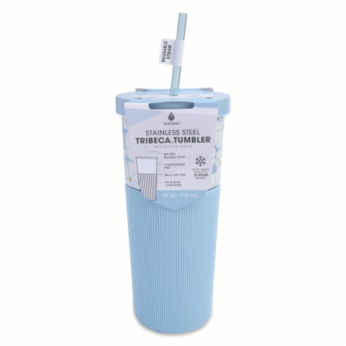 Manna™ Mug Tribeca Tumbler 24 oz Light Blue Perspective: front