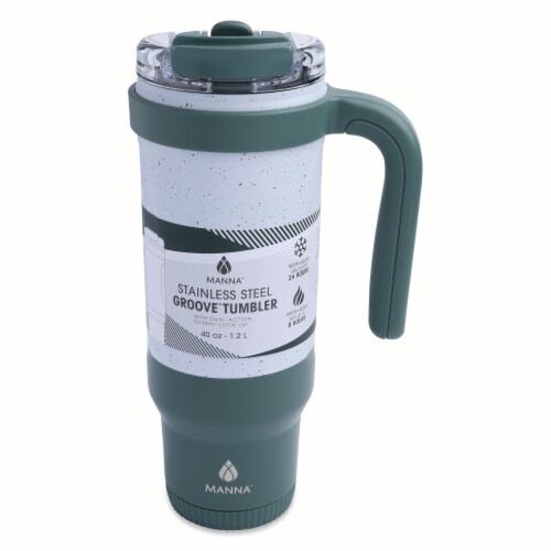 Manna™ Color Block Mug - Green/White Perspective: front