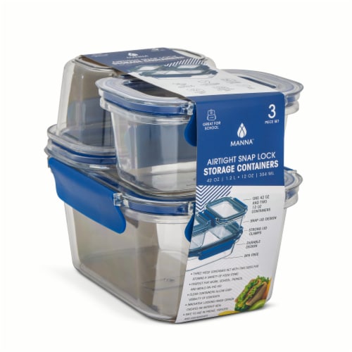 Manna™ Airtight Snap Lock Storage Containers Perspective: front