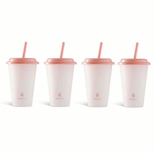 Core Home Color Changing Tumblers With Straw Pink Perspective: front