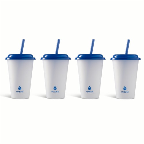 Core Home Kids Color Changing Tumblers With Straws Blue Perspective: front