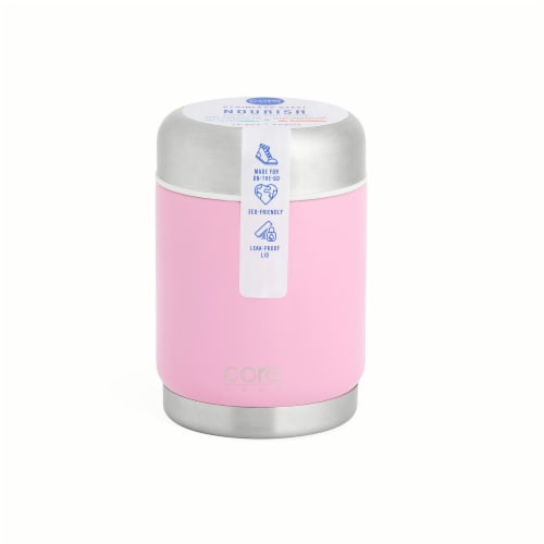 Core Home Nourish Stainless Steel Food Jar - Pink Perspective: front