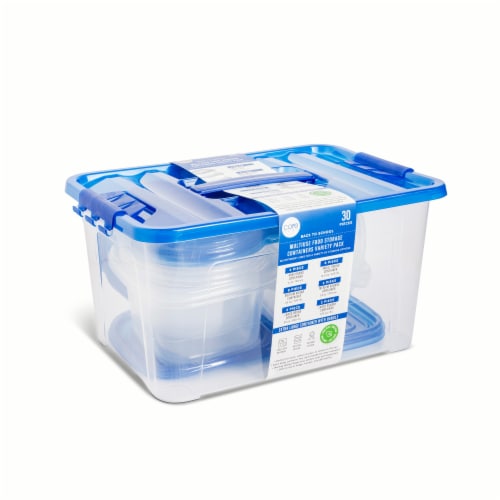 Core Home Container and Lid Set Blue Perspective: front