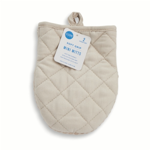 Core Home™ Mini Mitt with Silicone Print - Grey Perspective: front