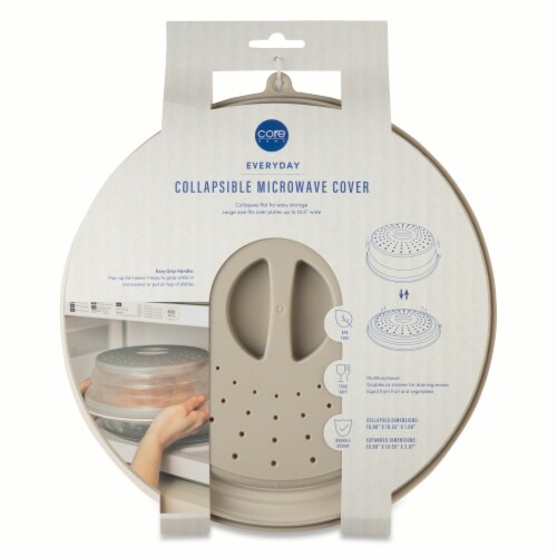 Core Home Collapsible Microwave Cover - Grey Perspective: front
