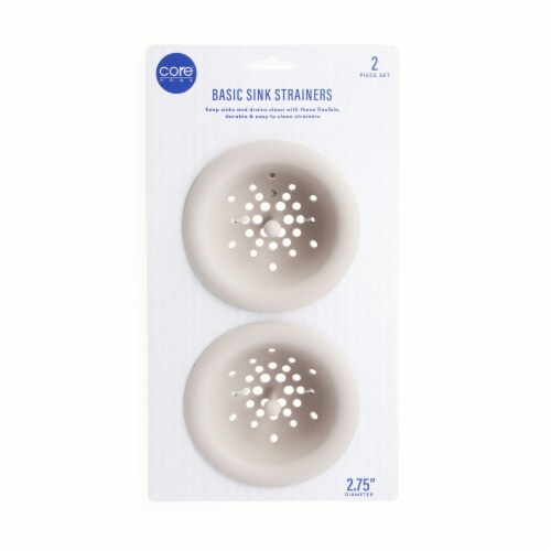 Core Home™ Basic Sink Strainers 2 Piece Set Grey Perspective: front