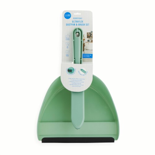 Core Home™ Ultraflex Dustpan & Brush Set Green Perspective: front