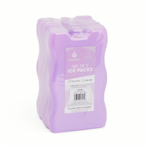 Manna™ Light Purple Hard Ice Pack Set Of 5 Perspective: front