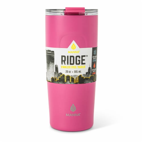 Manna™ Ridge™ Coffee Tumbler - Pink Perspective: front