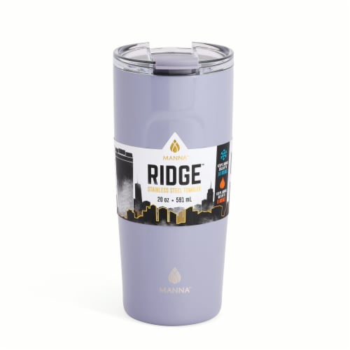 Manna™ Ridge™ Stainless Steel Tumbler Purple Perspective: front