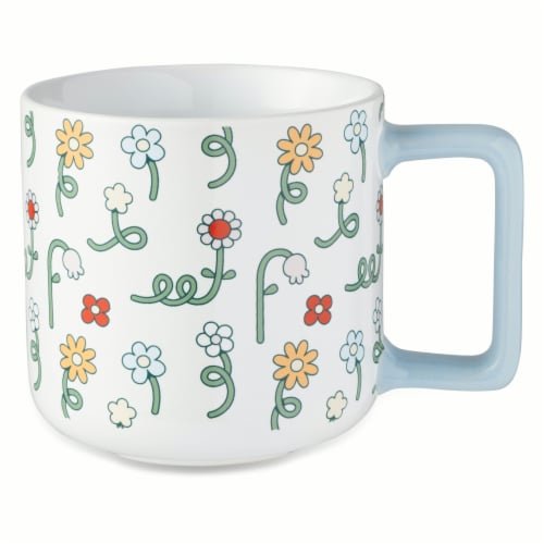 Core Home™ Square Handle Mug - Floral Perspective: front