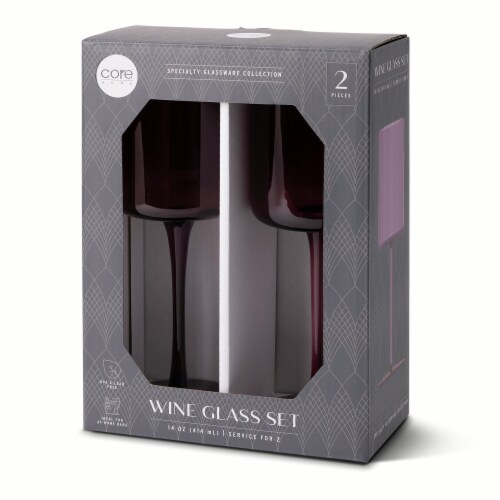 Core Home Wine Glass 2-Pack - Purple Perspective: front