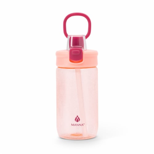 Manna™ Plastic Push Bottle - Pink Perspective: front