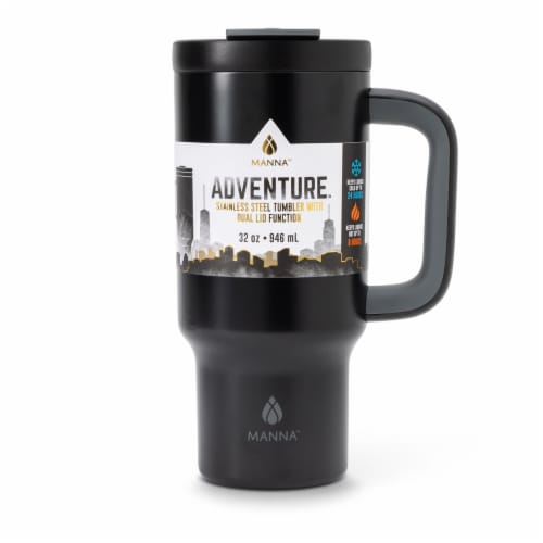 Manna™ Adventure™ Handled Tumbler - Black Perspective: front