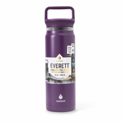 Manna™ Everett™ Stainless Steel Water Bottle - Purple Perspective: front