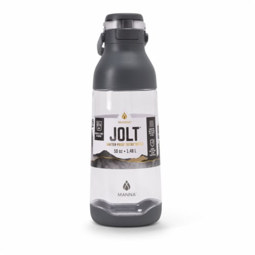 Manna™ Jolt™ Shatter-Proof Tritan™ Bottle - Grey Perspective: front