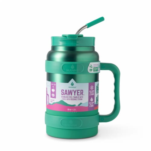 Manna™ Sawyer™ Stainless Steel Bottle - Green Perspective: front