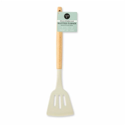 Core Kitchen Silicone Slotted Turner - Beige Perspective: front