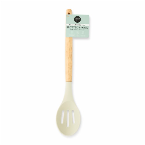 Core Kitchen™ Silicone Slotted Spoon Beige Perspective: front