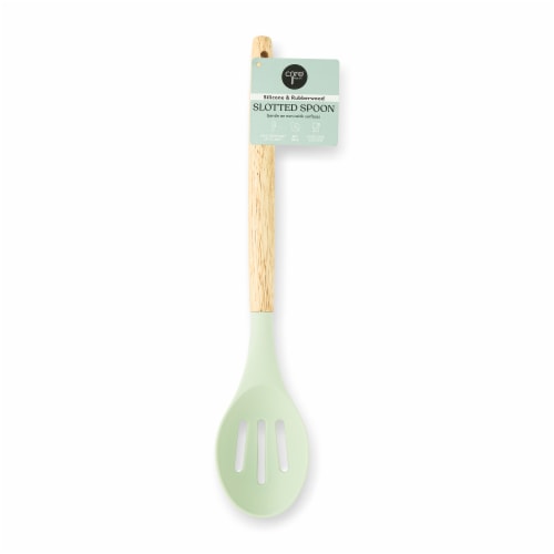 Core Kitchen Silicone Slotted Spoon - Sage Perspective: front