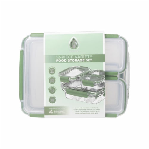 Manna™ Food Storage Set - Green Perspective: front