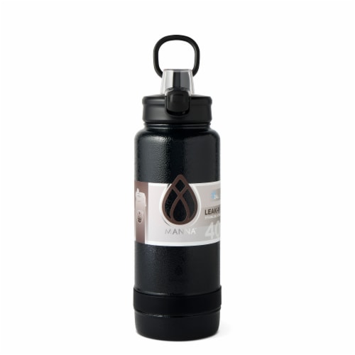 Manna™ Push Bottle - Black Perspective: front