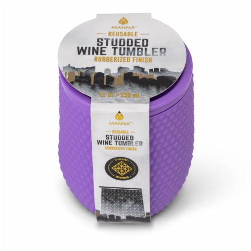 Manna™ Studded Wine Tumbler - Purple Perspective: front