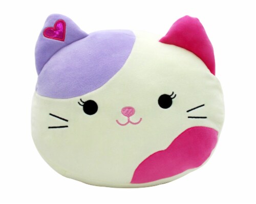 Squishmallows Calico Cat Plush Clip On - Pink/Purple, 3.5 in