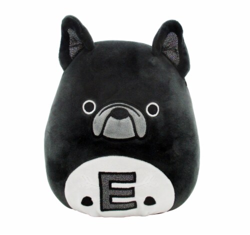 Squishmallows Monogram E Dog Plush Perspective: front