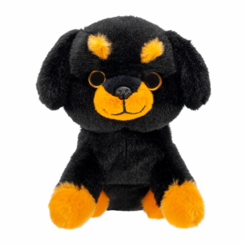 Sitting Rottweiller Stuffed Animal Perspective: front