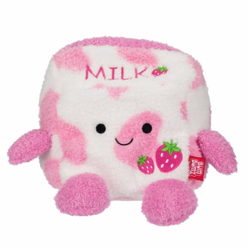 Squishmallows 7.5" Bumbumz Strawberry Milk Plush Toy Perspective: front