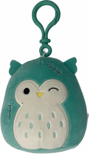 Squishmallows 3.5" Stiches Teal Owl Halloween Plush Toy Perspective: front