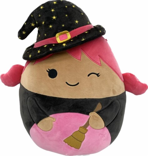 Squishmallows 12" Winky Face Pink Hair Witch Halloween Plush Toy Perspective: front