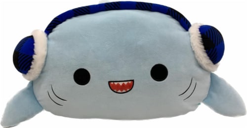Squishmallows 18 Christmas Stackable Blue Shark with Earmuffs Plush Toy 18 in Foods Co