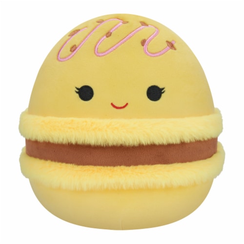 Squishmallows Lemon & Chocolate Macaron Plush Perspective: front