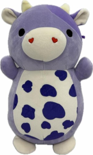 Squishmallows 12" Valentine's Day Purple Cow Plush Toy Perspective: front