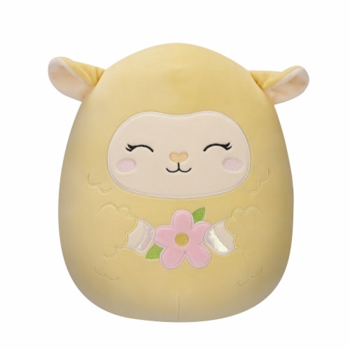 Squishmallows 12" Yellow Lamb Easter Plush Toy Perspective: front