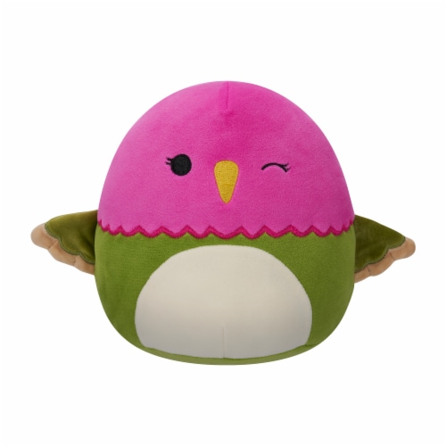 Squishmallows 12" Summer Pink & Green Hummingbird with Wink Plush Toy Perspective: front