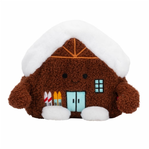 Bum Bunz Chrissy Snowy Cabin Plush Toy Perspective: front
