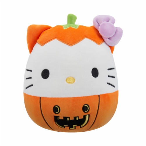Squishmallows 8" Hello Kitty Pumpkin Plush Toy Perspective: front