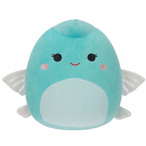 Squishmallows Light Teal Flying Fish Plush Perspective: front